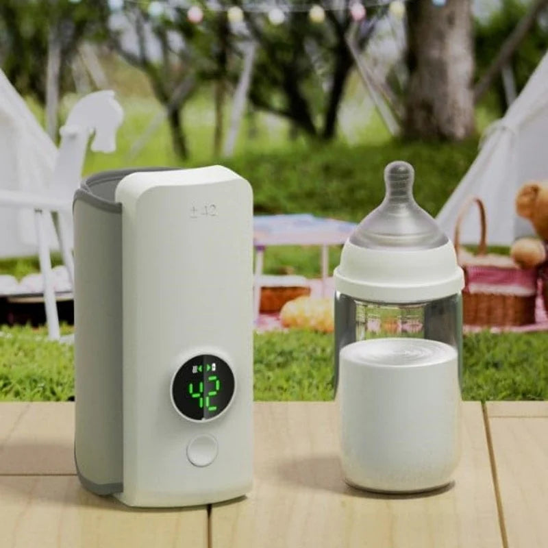 Portable Wireless Rechargeable Baby Bottle Warmer – USB Heating & Insulated Sleeve for Constant Temperature Milk